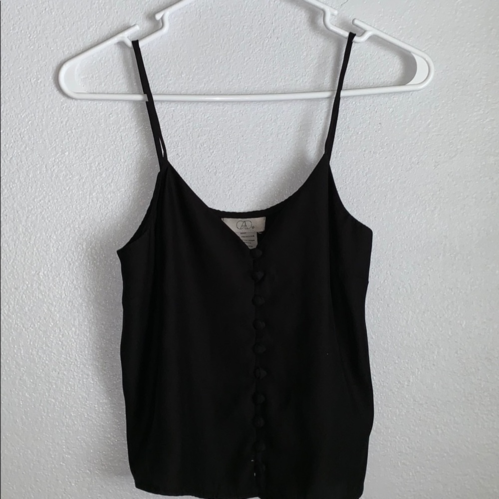nordstrom black silk tank top